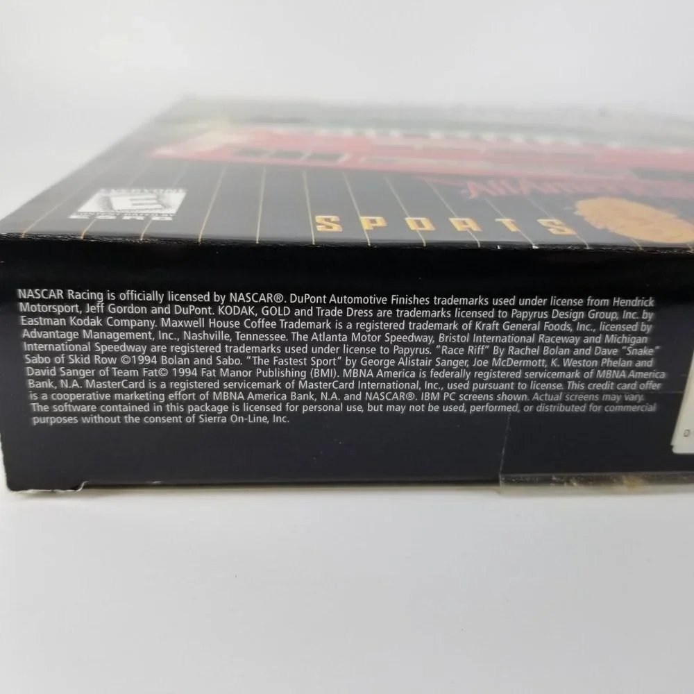 Nascar Racing Windows PC CD Rom Game Car Auto Track All American Sports 1996